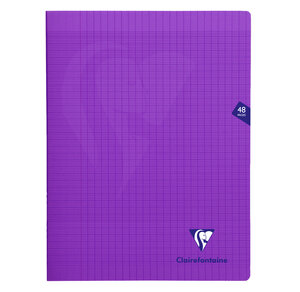 Cahier MIMESYS Piqué Polypro 24 x 32 cm 48 pages 90g Séyès Violet CLAIREFONTAINE
