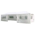 HI Tente de réception avec parois latérales 3 x 9 m Blanc