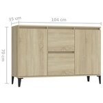 vidaXL Buffet chêne sonoma 104x35x70 cm bois d'ingénierie
