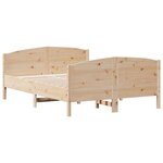vidaXL Cadre de lit sans matelas 140x200 cm bois massif de pin