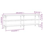 vidaXL Meuble TV chêne sonoma 140x30x50 cm bois d'ingénierie