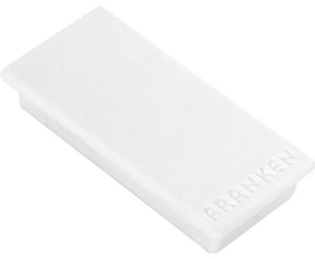 Lot de 10 Aimants de fixation, force adhésive:1.000 g,50 x 23mm Blanc FRANKEN