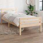 vidaXL Cadre de lit Bois massif 90x200 cm