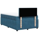 vidaXL Sommier à lattes de lit et matelas bleu 120x200 cm velours