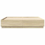 vidaXL Cadre de lit chêne sonoma 200x200 cm bois d'ingénierie