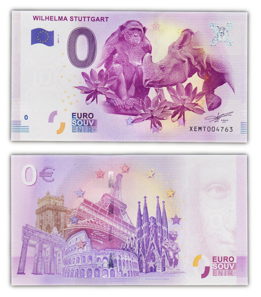 Billet de Collection 0 Euro souvenir 2017 Wilhelma Stuttgart - Allemagne - Neuf