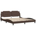 vidaXL Cadre de lit avec tête de lit marron 180x200 cm Similicuir