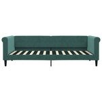 vidaXL Lit de jour avec matelas vert foncé 90x200 cm velours