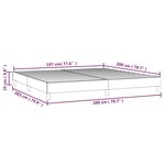 vidaXL Cadre de lit Blanc 200x200 cm Similicuir