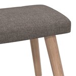 vidaXL Chaise de relaxation avec tabouret Taupe Tissu