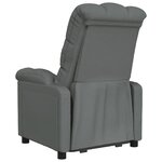 vidaXL Fauteuil inclinable Gris foncé Tissu