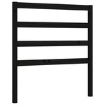 vidaXL Cadre de lit avec tête de lit noir petit simple bois massif