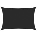 vidaXL Voile d'ombrage 160 g/m² Noir 4x5 m PEHD