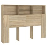 vidaXL Armoire de tête de lit Chêne sonoma 140x19x103 5 cm