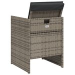 vidaXL Chaises de jardin avec coussins lot de 4 gris résine tressée