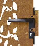 vidaXL Portail de jardin 85x100 cm acier corten conception de l'arbre