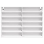 vidaXL Armoire à vitrine blanc 80x8 5x58 cm bois d'ingénierie