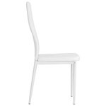 vidaXL Chaises à manger lot de 4 blanc similicuir