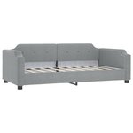 vidaXL Lit de jour avec lit gigogne gris clair 90x190 cm tissu
