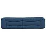 vidaXL Coussin de tête de lit bleu 200 cm tissu