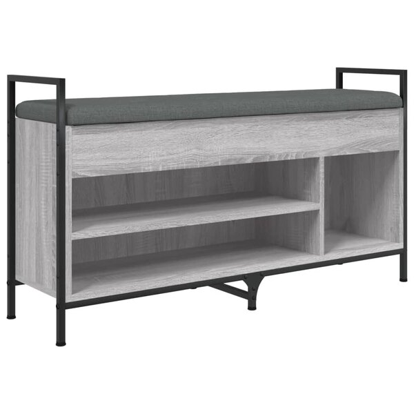 vidaXL Banc à chaussures sonoma gris 105 5x32x57 5cm bois d'ingénierie