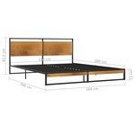 vidaXL Cadre de lit Métal 160x200 cm