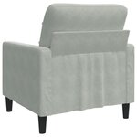 vidaXL Fauteuil Gris clair 60 cm Velours