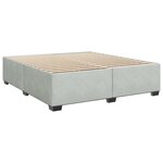vidaXL Sommier à lattes de lit et matelas Gris clair 200x200cm Velours