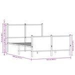 vidaXL Cadre de lit métal avec tête de lit et pied de lit 120x190 cm