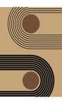 Tapis de salon SEVENTIES 160 x 230 cm - Beige