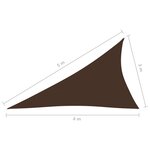 vidaXL Voile de parasol Tissu Oxford triangulaire 3x4x5 m Marron