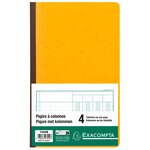 Piqûre 32x19 5cm 4 Colonnes Sur 1 Page 31 Lignes 80 Pages - Couleurs Assorties - Exacompta