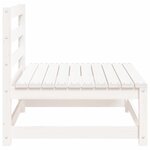 vidaXL Canapés de jardin sans accoudoirs 3 Pièces blanc bois pin massif