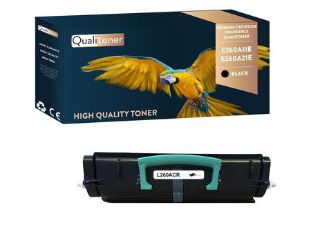 Qualitoner x1 toner e260a11e, e260a21e noir compatible pour lexmark