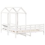 vidaXL Ensemble de lit de jour et de banc et toit 90x200 cm pin massif