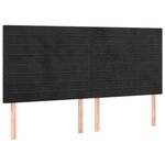 vidaXL Cadre de lit avec tête de lit Noir 160x200 cm Velours