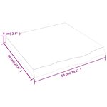 vidaXL Étagère murale 60x60x(2-6) cm bois de chêne massif non traité