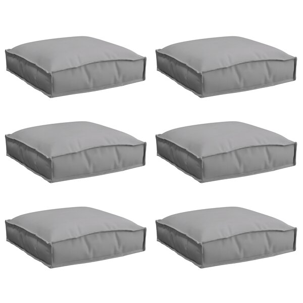 vidaXL Coussins de palette pour siège 6 Pièces Gris 40x40x8 cm Tissu Oxford