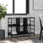 vidaXL Buffet noir 102x32x73 5 cm bois d'ingénierie
