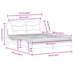 vidaXL Lit avec matelas blanc 160x200 cm similicuir