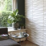 WallArt Panneaux muraux 3D Waves 12 Pièces GA-WA04