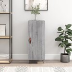 vidaXL Buffet Sonoma gris 34 5x34x90 cm Bois d'ingénierie