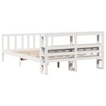 vidaXL Cadre de lit sans matelas blanc 160x200 cm bois de pin massif