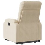 vidaXL Fauteuil inclinable crème tissu microfibre
