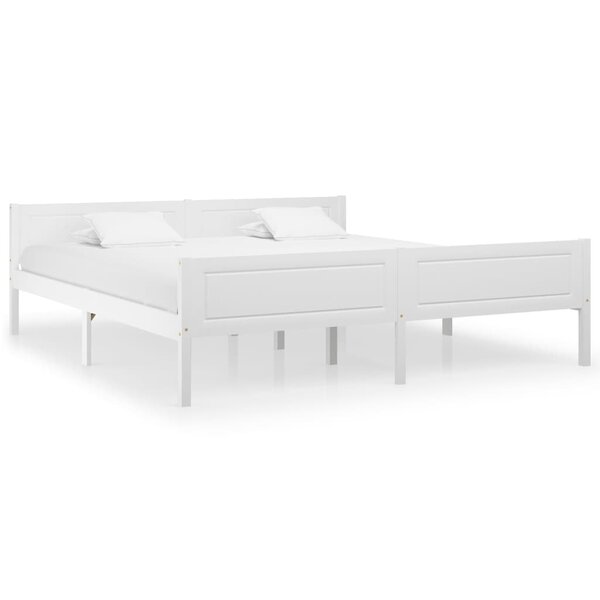vidaXL Cadre de lit sans matelas bois massif de pin blanc 180x200 cm