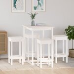 vidaXL Ensemble de bar 5 Pièces Blanc Bois de pin massif