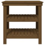 vidaXL Banc de travail Marron miel 78 5x50x80 cm Bois de pin massif
