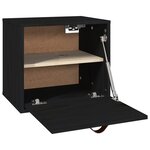 vidaXL Armoire murale Noir 40x30x35 cm Bois de pin massif