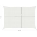 vidaXL Voile d'ombrage 160 g/m² Blanc 3 5x4 5 m PEHD