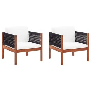 vidaXL Chaises de jardin lot de 2 Bois d'acacia massif